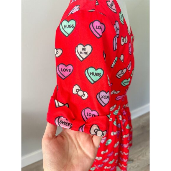 Modcloth Red Heart Print Midi Dress - Picture 7 of 15